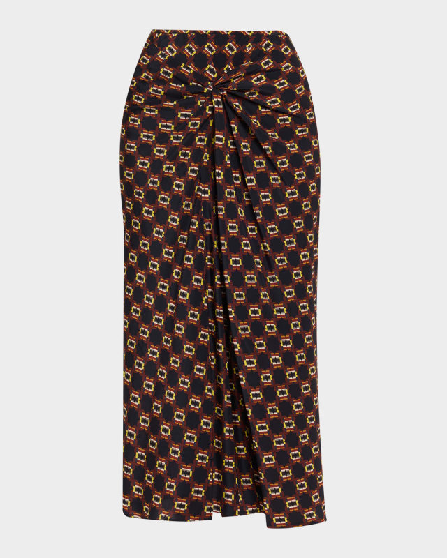 Smila Silk Midi Skirt